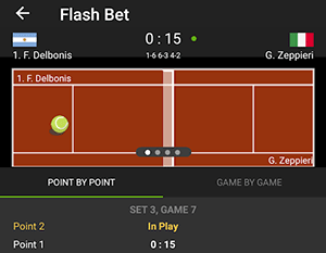 DraftKings Live Betting Flash Bet Tennis