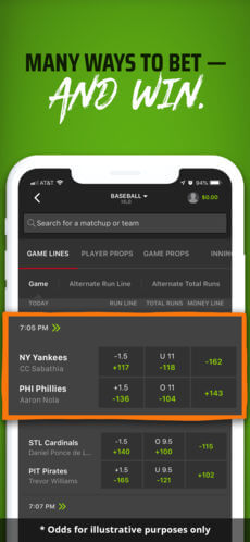 DraftKings iOS App Screenshot